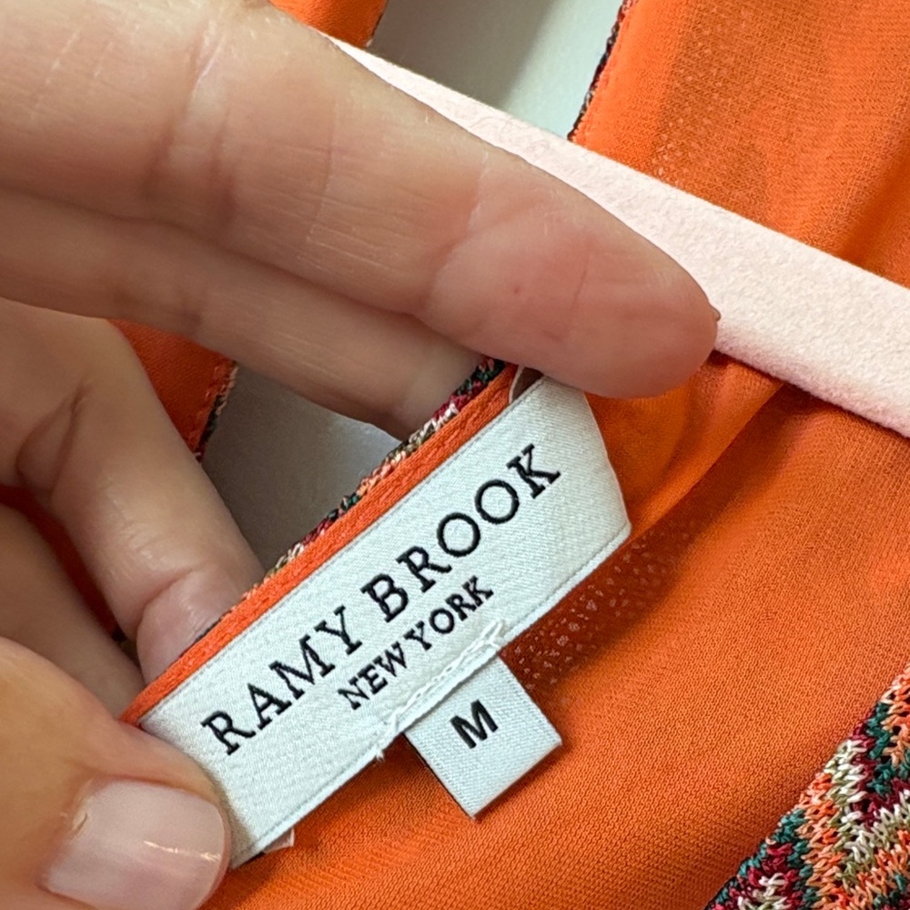 Ramy Brook Rust Patterned Mini Dress - Picture 3 of 7